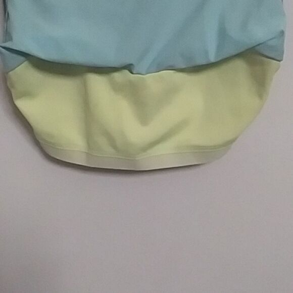 New Balance Tank Top Womens NB DRY Racer Back Bra Athletic Mint Yellow Gray Y2K - Picture 8 of 11